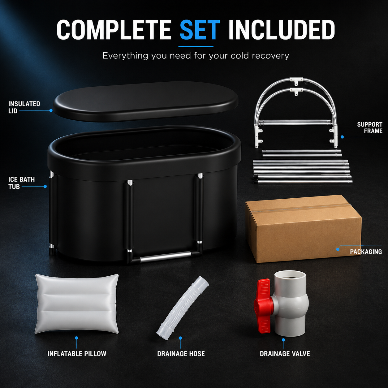PhaseChill™ Portable Ice Bath Recovery Tub