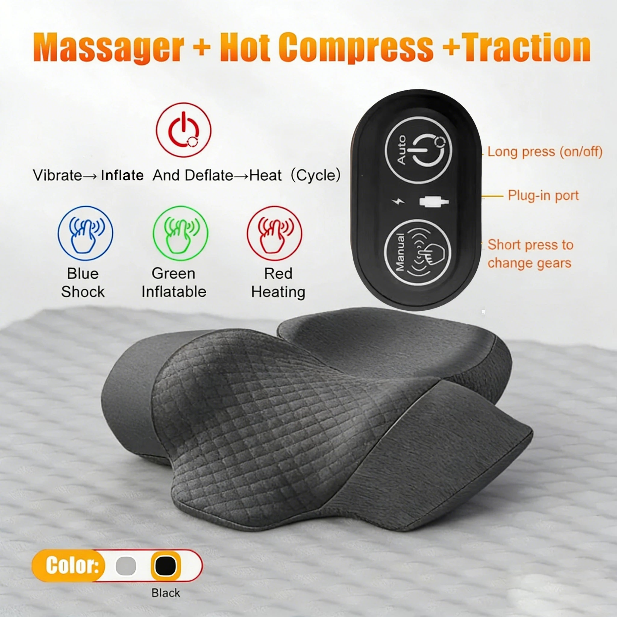 Electric Cervical Neck Massager Pillow